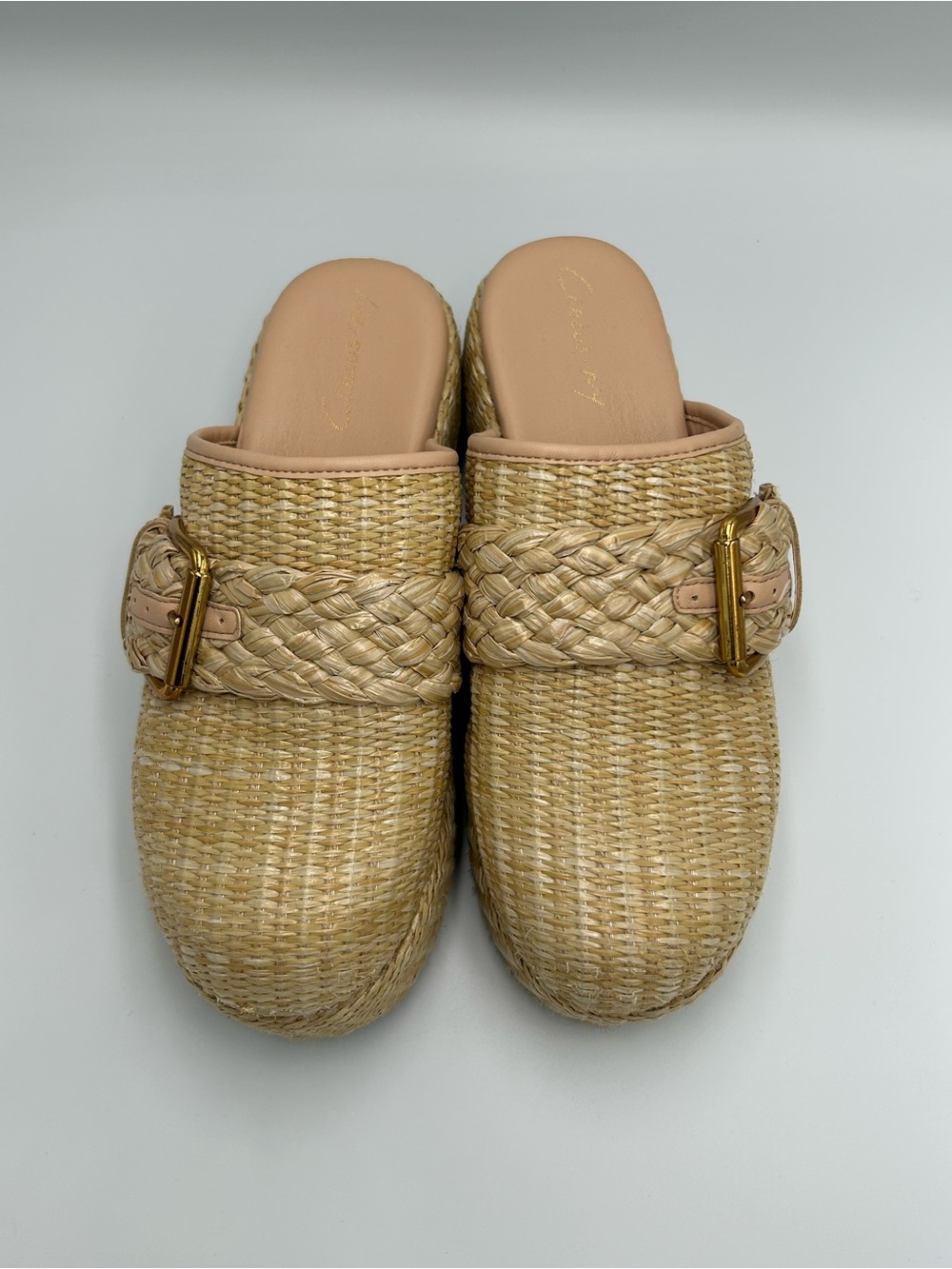 Circus By Sam Edelman Jacey Platform Raffia Clogs Shoes Size 9 Women’s - Picture 3 of 10